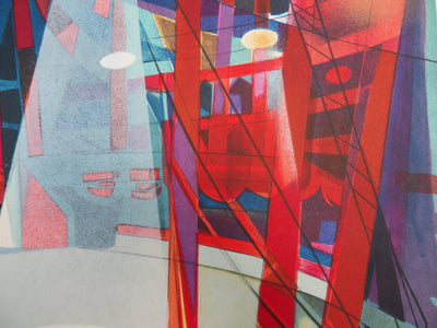 Camille HILAIRE : Le chapiteau, Lithographie originale (photo de détail 4) - Crédit photo : Galerie Art.Paris