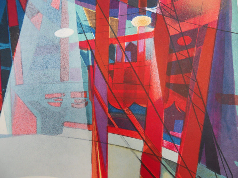 Camille HILAIRE : Le chapiteau, Lithographie originale (photo de détail 4) - Crédit photo : Galerie Art.Paris
