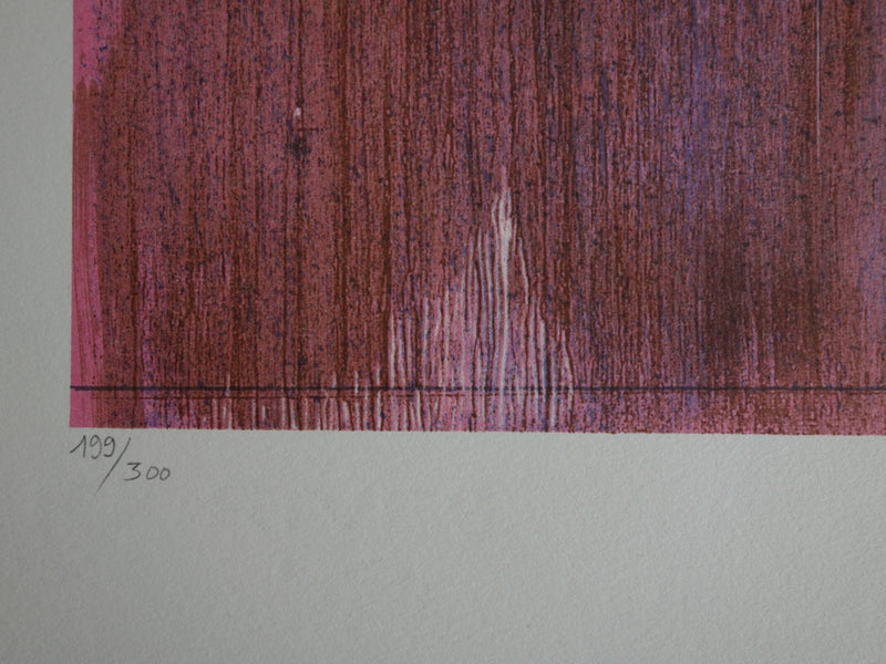 Hastaire HILAIRE : Fragment métallique riveté - Lithographie (détail)