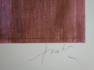 Hastaire HILAIRE : Fragment métallique riveté - Lithographie (détail)