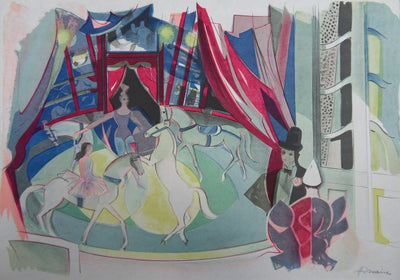 Camille HILAIRE : Le spectacle, Lithographie originale (vue générale) - Crédit photo : Galerie Art.Paris