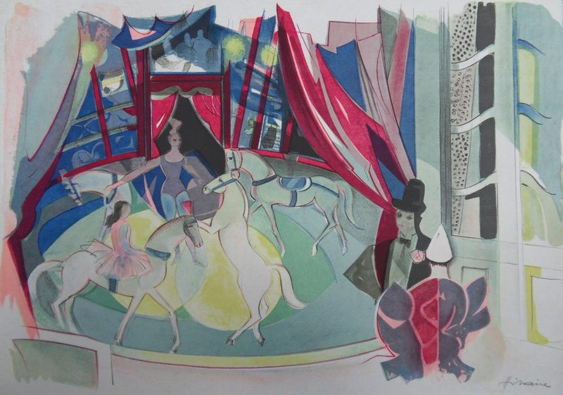 Camille HILAIRE : Le spectacle, Lithographie originale (vue générale) - Crédit photo : Galerie Art.Paris