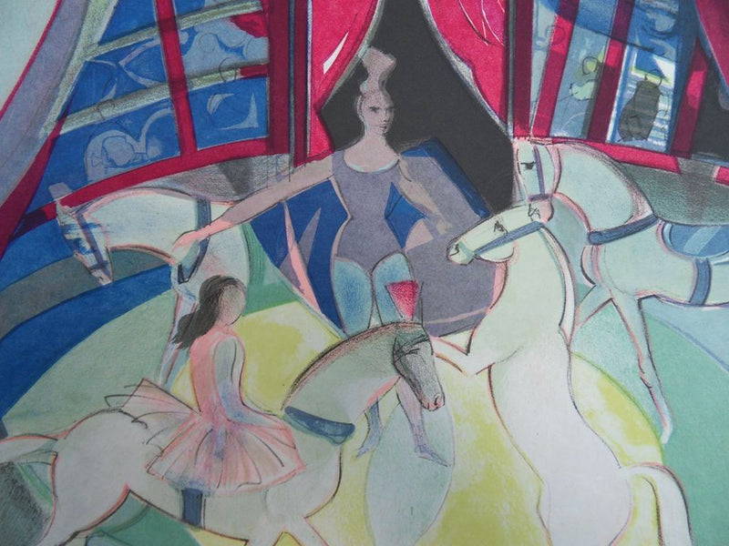 Camille HILAIRE : Le spectacle, Lithographie originale (photo de détail 4) - Crédit photo : Galerie Art.Paris