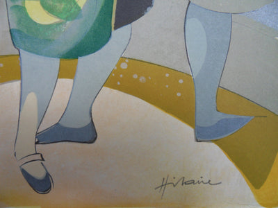Camille HILAIRE : Le joueur de flûte, Lithographie originale (photo de détail 2) - Crédit photo : Galerie Art.Paris