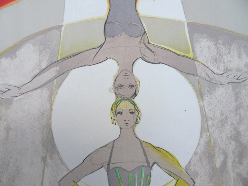 Camille HILAIRE : Le spectacle de cirque, Lithographie originale (photo de détail 3) - Crédit photo : Galerie Art.Paris