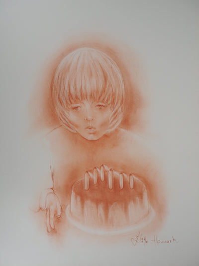 Juliette HONNART : Le gâteau d'anniversaire - Lithographie