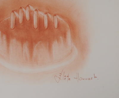 Juliette HONNART : Le gâteau d'anniversaire - Lithographie (détail)