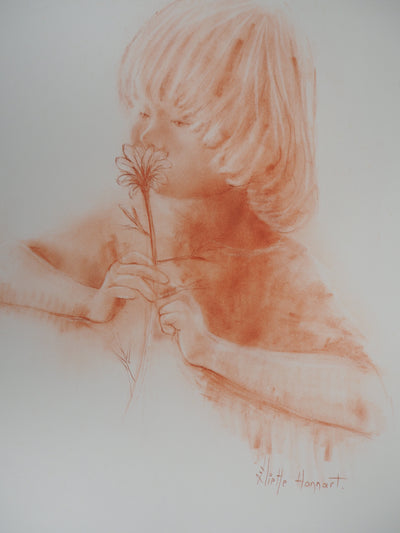 Juliette HONNART : L'odeur du printemps - Lithographie (détail)