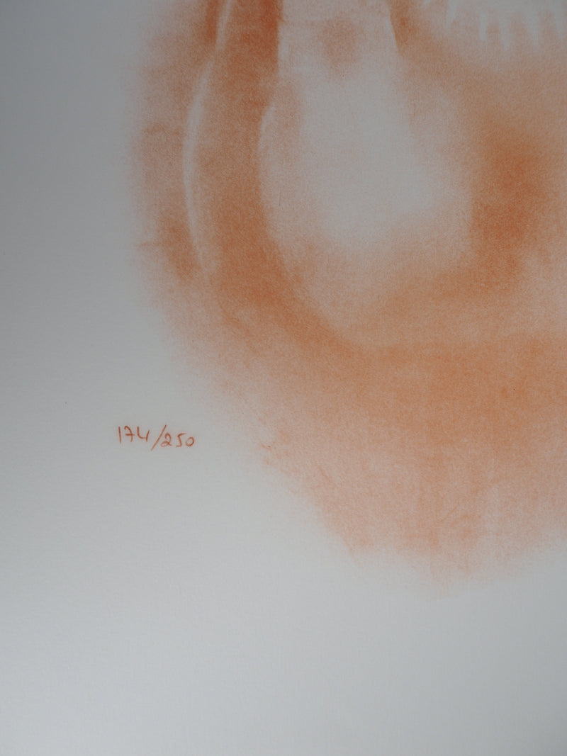Juliette HONNART : La prière - Lithographie (détail)