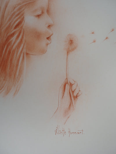 Juliette HONNART : Le souffle - Lithographie (détail)