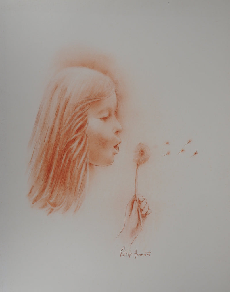 Juliette HONNART : Le souffle - Lithographie (détail)