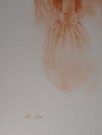 Juliette HONNART : Le téléphone - Lithographie (détail)
