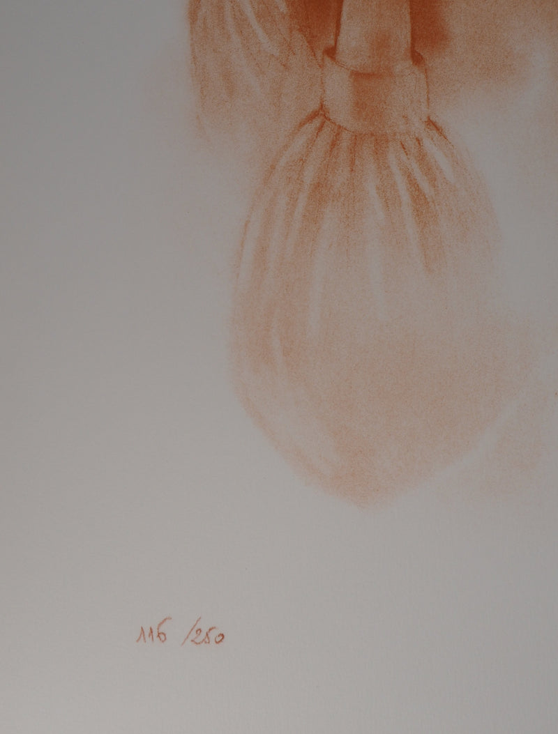 Juliette HONNART : Le téléphone - Lithographie (détail)
