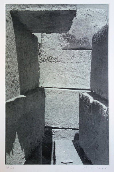 Olivier HOUEX : Mur sur la Méditerranée - Héliogravure (détail)