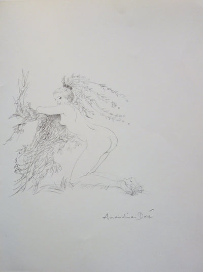 Jacques HOUPLAIN : Calanques à Cassis - Gravure (détail)
