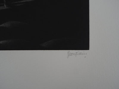 Jacques HOUPLAIN : La sortie du Nour - Gravure (détail)
