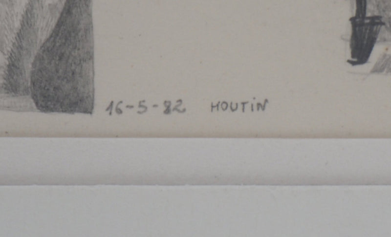 François HOUTIN : Série de paysages : n°3, 1982 - Dessin (détail)