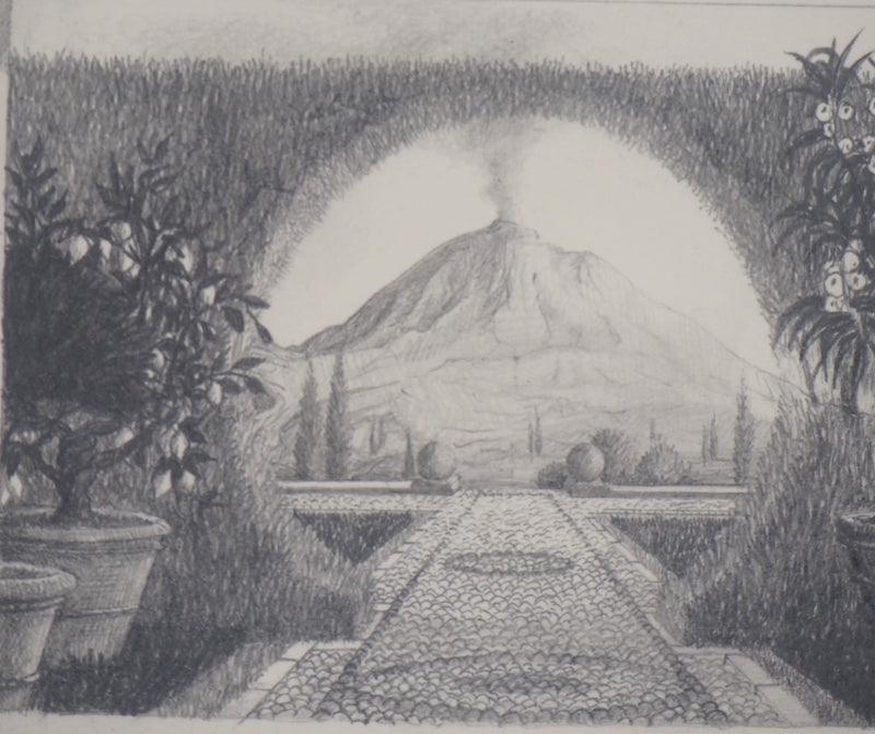 François HOUTIN : Série de paysages : n°3, 1982 - Dessin (détail)