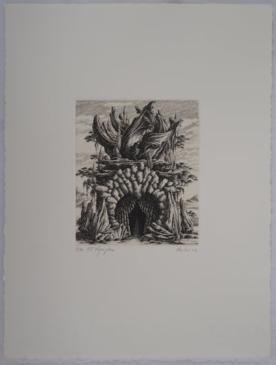 François HOUTIN : 12ème Nymphe - Gravure (détail)