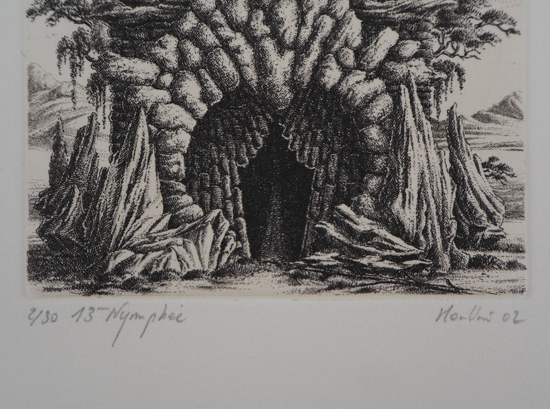 François HOUTIN : 12ème Nymphe - Gravure (détail)