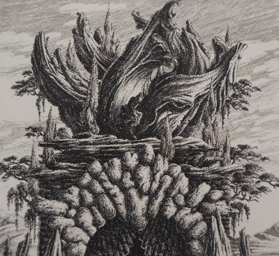 François HOUTIN : 12ème Nymphe - Gravure (détail)