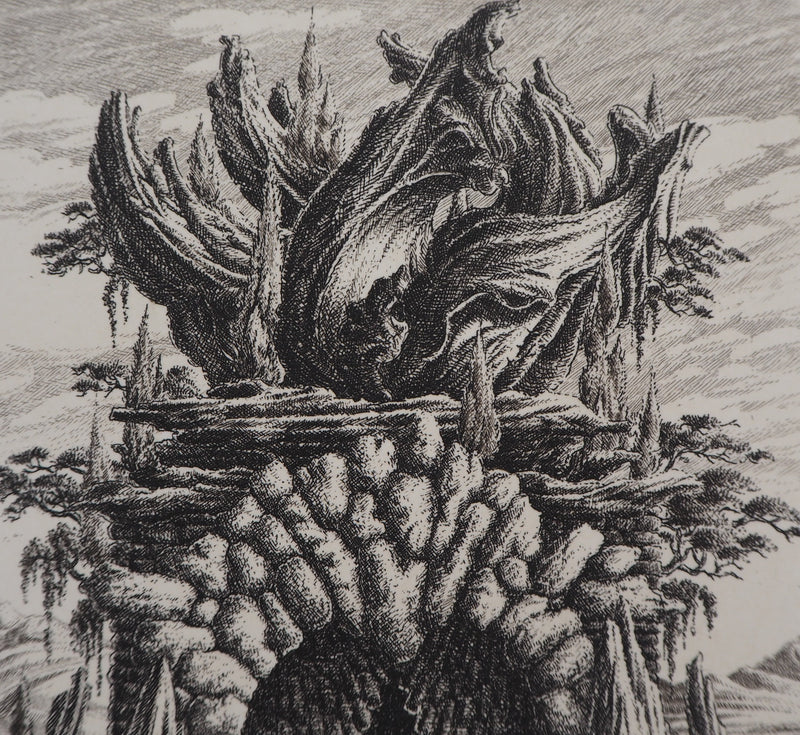 François HOUTIN : 12ème Nymphe - Gravure (détail)
