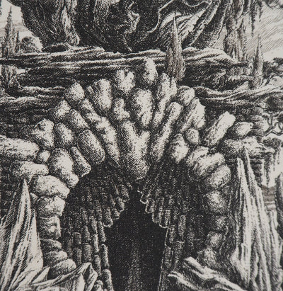 François HOUTIN : 12ème Nymphe - Gravure (détail)