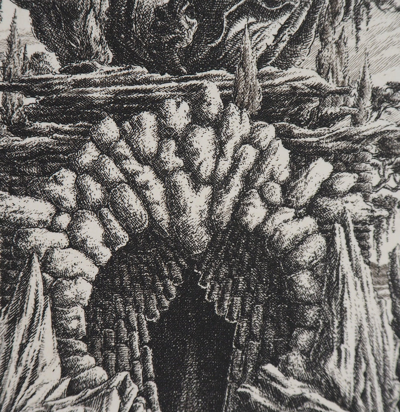 François HOUTIN : 12ème Nymphe - Gravure (détail)