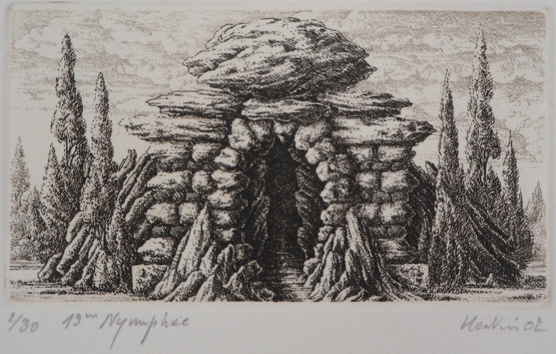 François HOUTIN : 19ème nymphée - Gravure