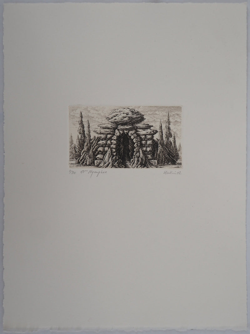 François HOUTIN : 19ème nymphée - Gravure (détail)
