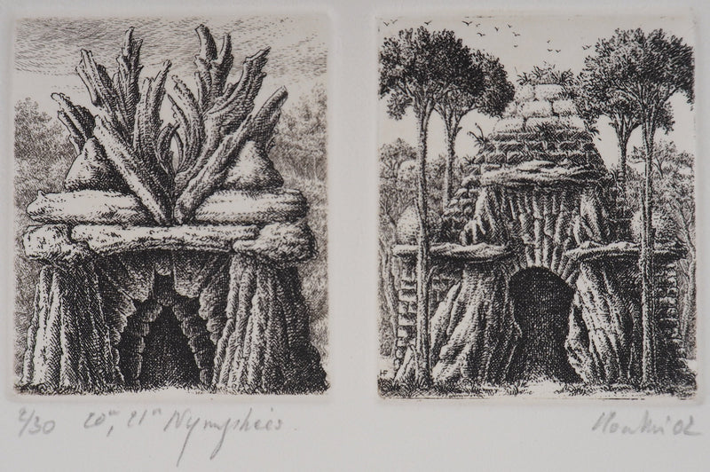 François HOUTIN : 20e et 21ème nymphées - Gravure