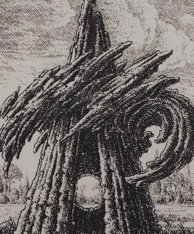 François HOUTIN : 22ème nymphée - Gravure (détail)