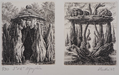 François HOUTIN : 3e et 4ème nymphées - Gravure