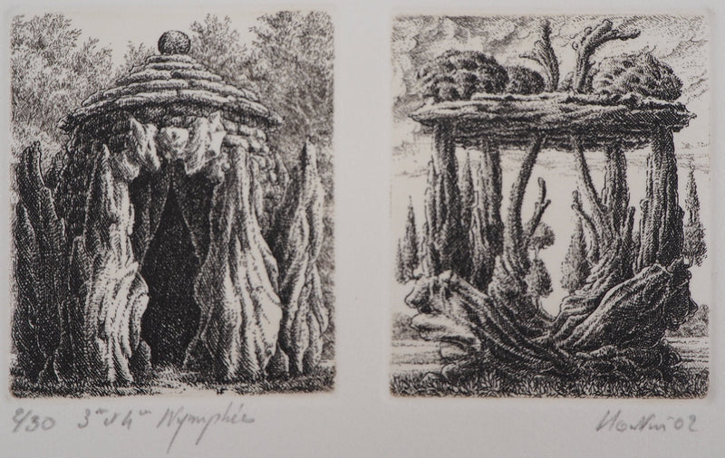 François HOUTIN : 3e et 4ème nymphées - Gravure