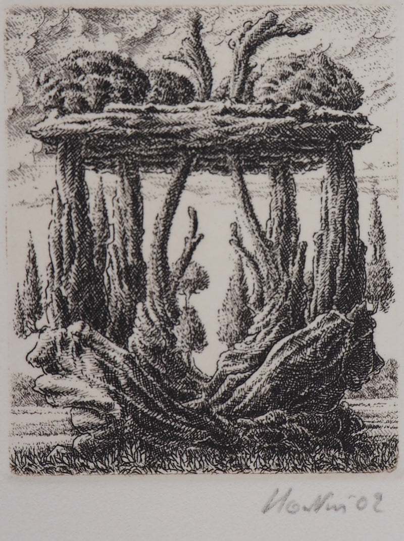 François HOUTIN : 3e et 4ème nymphées - Gravure (détail)