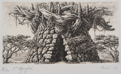 François HOUTIN : 5ème nymphée - Gravure