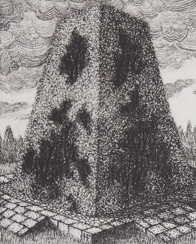 François HOUTIN : Le buisson, 1979 - Gravure (détail)