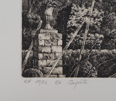 François HOUTIN : En conquête, 2002 - Gravure (détail)