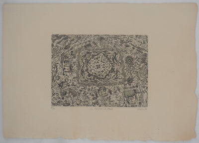 François HOUTIN : La création du monde, 1976 - Gravure (détail)