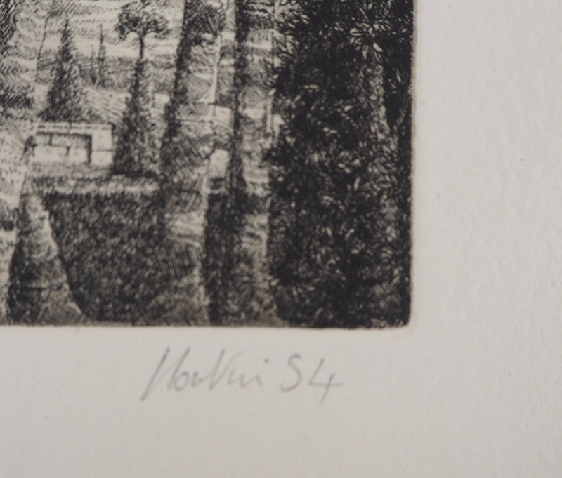 François HOUTIN : Nouvelle échappée, 1994 - Gravure (détail)