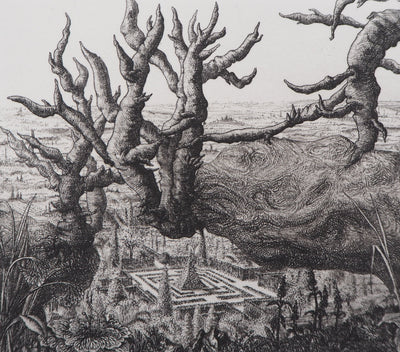 François HOUTIN : Paysage n°1, 1981 - Gravure (détail)