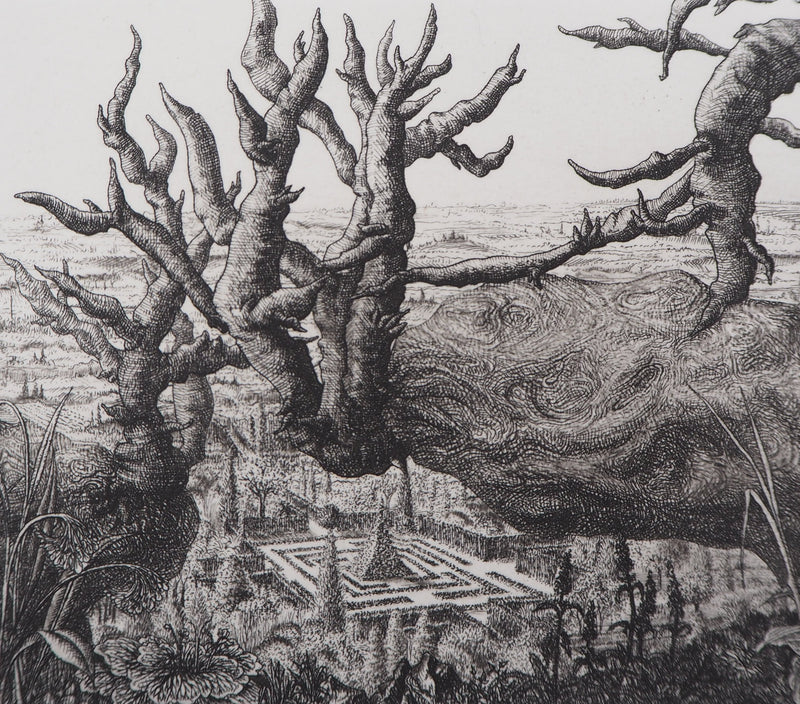 François HOUTIN : Paysage n°1, 1981 - Gravure (détail)