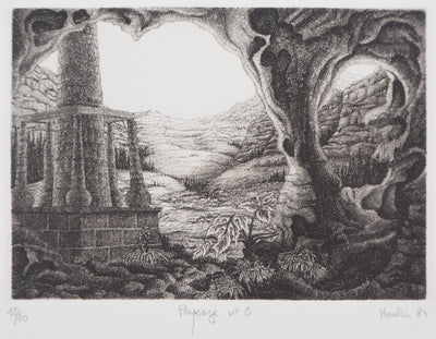 François HOUTIN : Paysage n°2, 1981 - Gravure