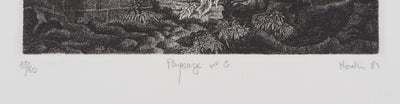 François HOUTIN : Paysage n°2, 1981 - Gravure (détail)