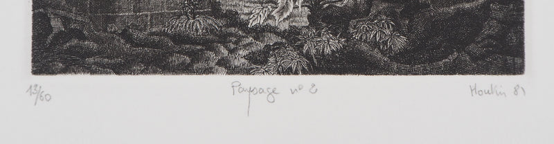 François HOUTIN : Paysage n°2, 1981 - Gravure (détail)