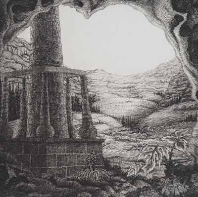 François HOUTIN : Paysage n°2, 1981 - Gravure (détail)