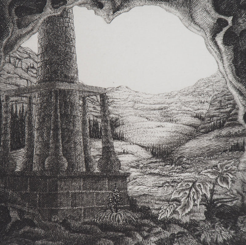 François HOUTIN : Paysage n°2, 1981 - Gravure (détail)