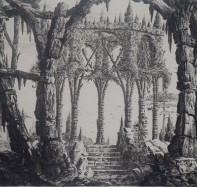François HOUTIN : Rêverie, 1993 - Gravure (détail)