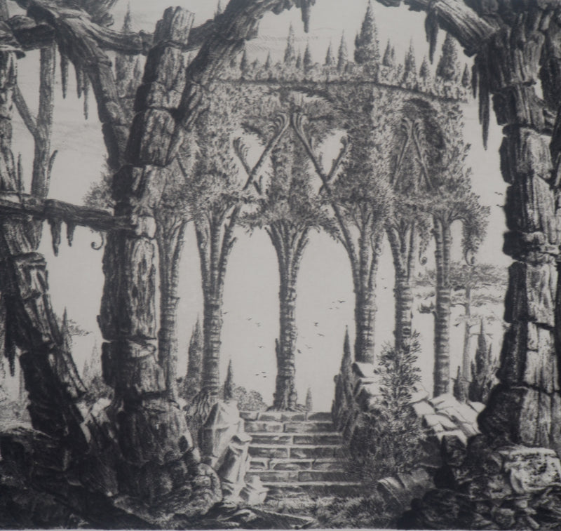 François HOUTIN : Rêverie, 1993 - Gravure (détail)