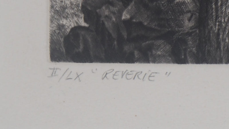François HOUTIN : Rêverie, 1993 - Gravure (détail)